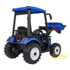 XXL elektromos traktor utánfutóval - Kék - 24V - 2×200W