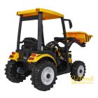 XXL elektromos traktor utánfutóval - Sárga - 24V - 2×200W