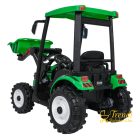 XXL elektromos traktor utánfutóval - Zöld - 24V - 2×200W