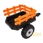 XXL elektromos traktor utánfutóval - Zöld - 24V - 2×200W