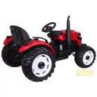 XXL 24V elektromos traktor utánfutóval - piros