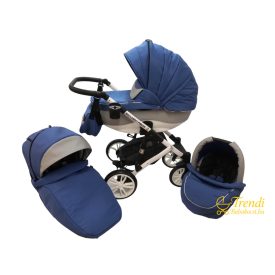   Gallardo Firkon ECO - 3in1 multifunkciós babakocsi - 46 (Kék - Szürke ECO Bőr)