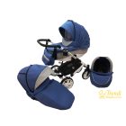 Gallardo Firkon ECO - 3in1 multifunkciós babakocsi - 46 (Kék - Szürke ECO Bőr)