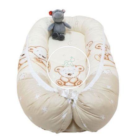 Holdon ülő Macik - Bézs - Babafészek