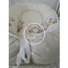 Holdon ülő Macik - Bézs - Babafészek