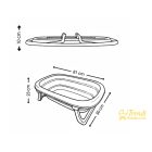 Tega Baby Dove Grey összecsukható kád lefolyódugóval és hőmérővel