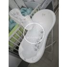 Piskóta kád - 102 cm - Bagoly - Fehér