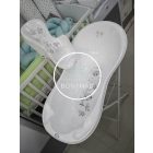 Piskóta kád - 102 cm - Bagoly - Fehér