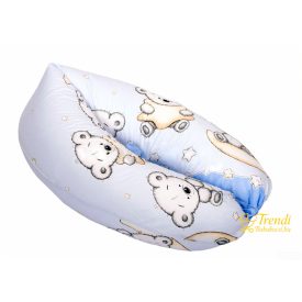 Szoptatós párna - Maci és hold - Kék