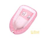 Babafészek - Maci és hold - kis macikkal - Rózsaszín