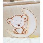 3 részes babaágynemű szett - Maci és hold - Bézs