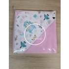 Kapucnis fürdőlepedő - Rózsaszín - Színes állat mintás