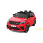Land Rover licencelt elektromos kisautó gyerekeknek – 12V, távirányítóval, LED lámpákkal, zenével (Piros)