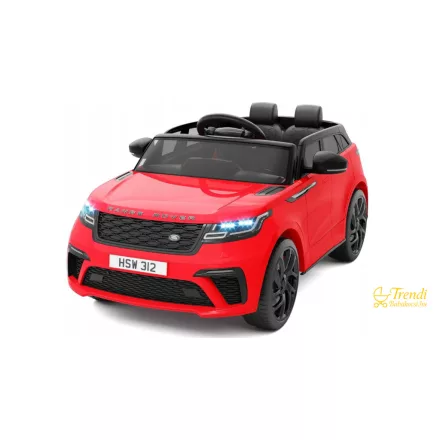 Land Rover licencelt elektromos kisautó gyerekeknek – 12V, távirányítóval, LED lámpákkal, zenével (Piros)