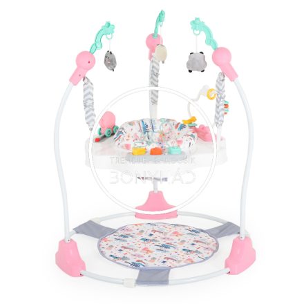 Magic Fun zenélő, 360 fokban forgatható, baba ugráló - Pink