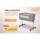 Mika babaöböl és Mini bambusz matrac - szürke