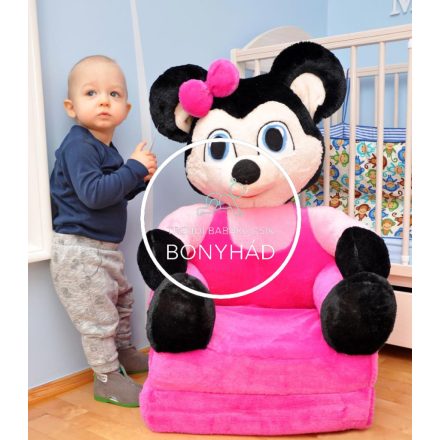 Bébi Plüss Fotel Kihajtható Minnie – gyerekeknek