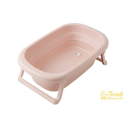 Tega Baby rózsaszín Összecsukható kád leeresztő dugóval és hőmérővel