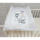 Pelenkázó lap - Puha - 70 x 50 cm - Cuki állatok - Szürke  