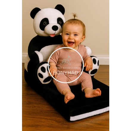 Bébi Plüss Fotel Kihajtható Panda – gyerekeknek