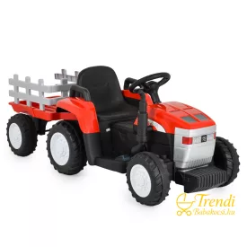 Elektromos traktor LED világítással – Piros – Trendi Babakocsi