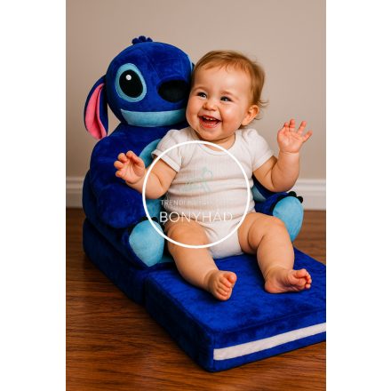 Bébi Plüss Fotel Kihajtható Stitch – gyerekeknek