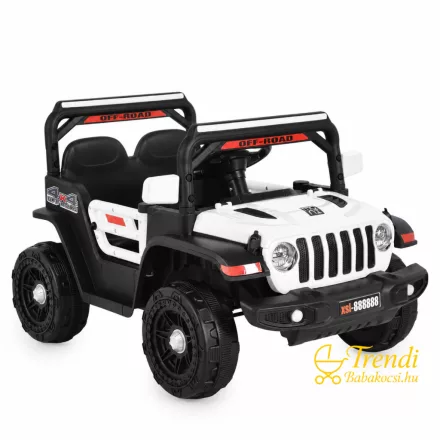 Tango 12V elektromos jeep gyermekeknek – távirányítóval, hintázó funkcióval - Fehér