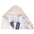 Babatakaró hordozóba - Ecrü minky - Plüssmackó a felhön 