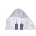 Babatakaró hordozóba - Szürke minky - Cuki libák