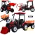 XXL elektromos traktor utánfutóval - Piros - 24V - 2×200W